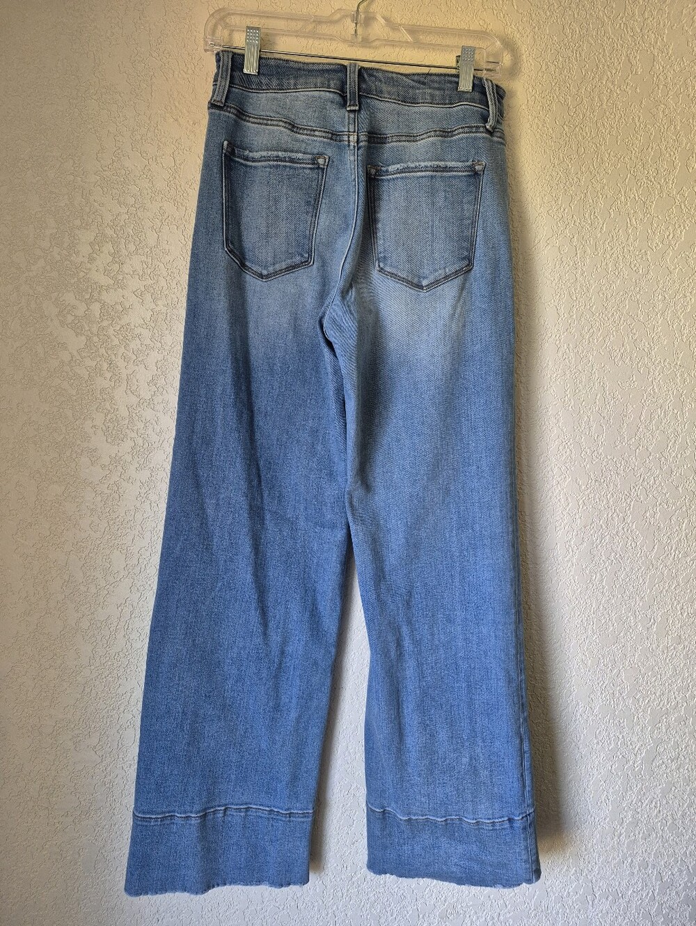 Vervet HIGH RISE CUFFED BAGGY WIDE JEANS Womens Size 28